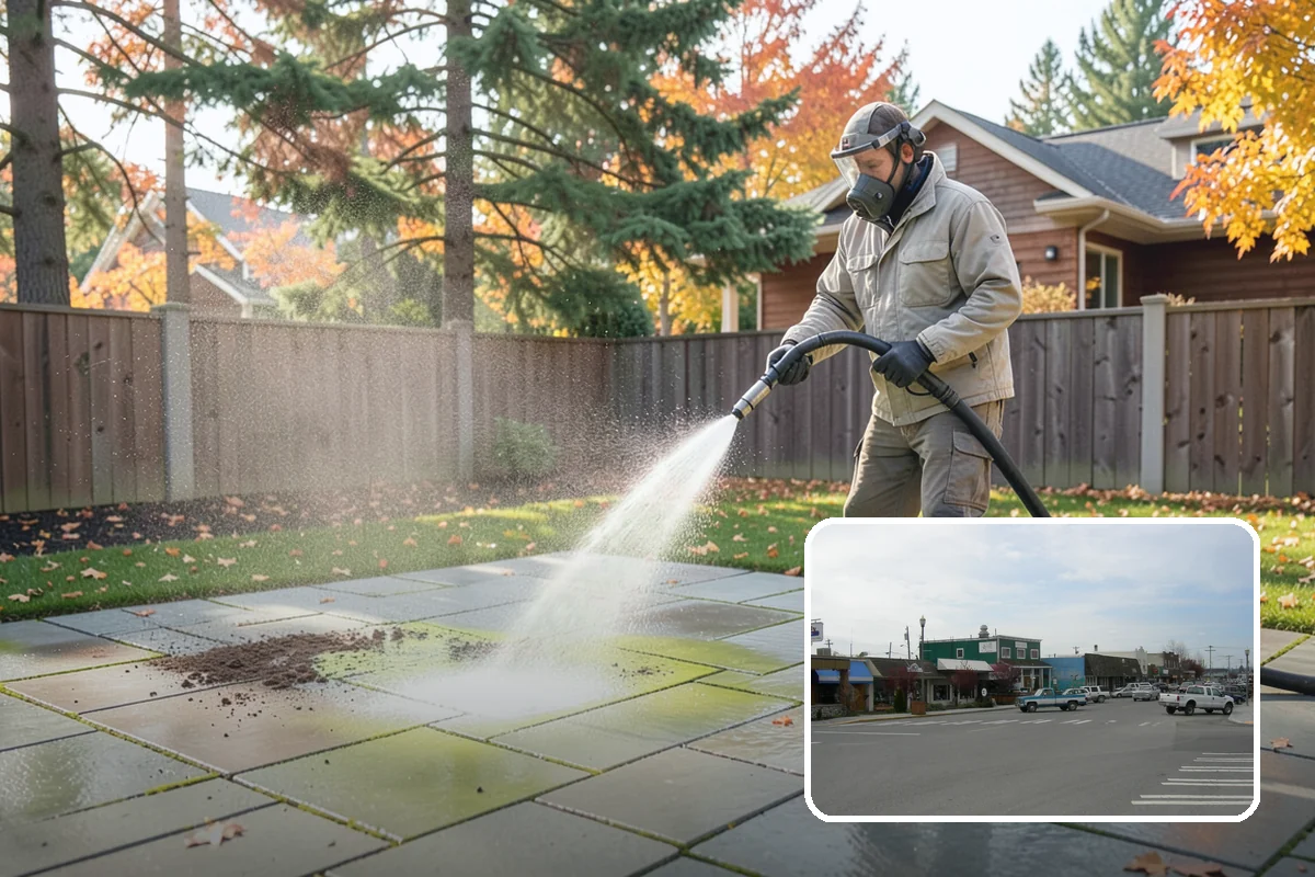 Exterior Stairs Cleaning in Stanwood, Snohomish County, WA - Restores traction by removing slick moss from treads