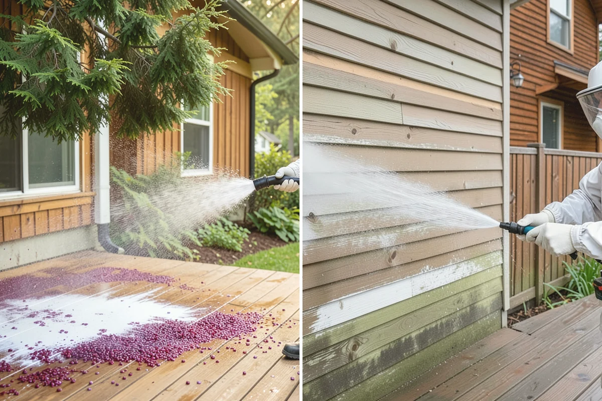 Exterior Stairs Cleaning in Steilacoom, Pierce County, WA - Clear debris and inspect steps for damage