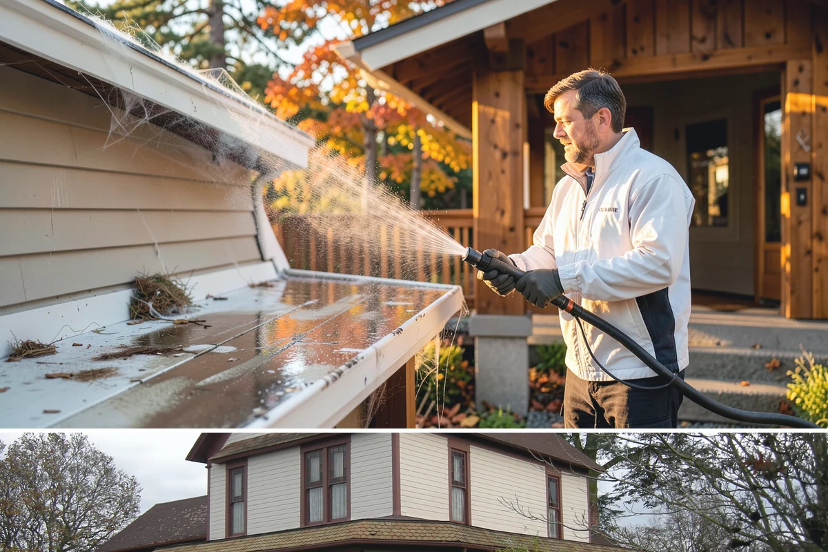 Exterior Stairs Cleaning in Sumner, Pierce County, WA - Clean exterior stairs in fall and spring, the seasons when moss growth peaks and slip risk is highest.