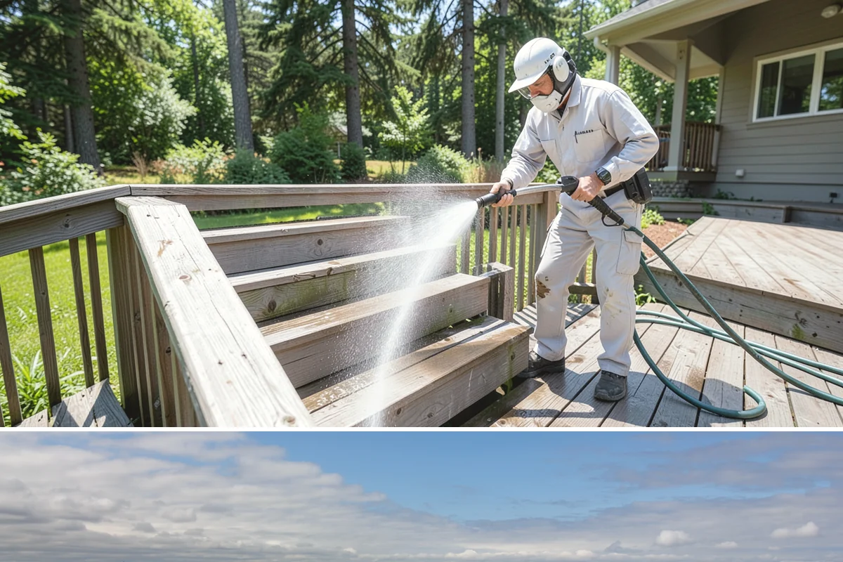Exterior Stairs Cleaning in University Place, Pierce County, WA - Clean exterior stairs in fall and spring, the seasons when moss growth peaks and slip risk is highest.