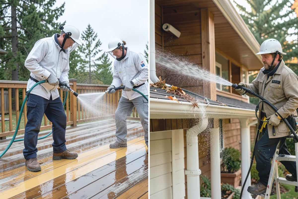Exterior Stairs Cleaning in Wilkeson, Pierce County, WA - Clear debris and inspect steps for damage