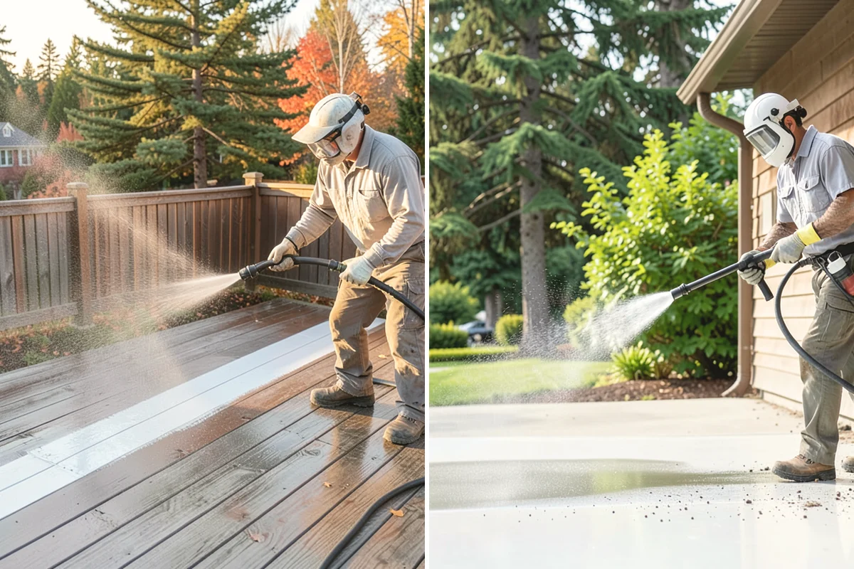 Exterior Stairs Cleaning in Yarrow Point, King County, WA - Clear debris and inspect steps for damage