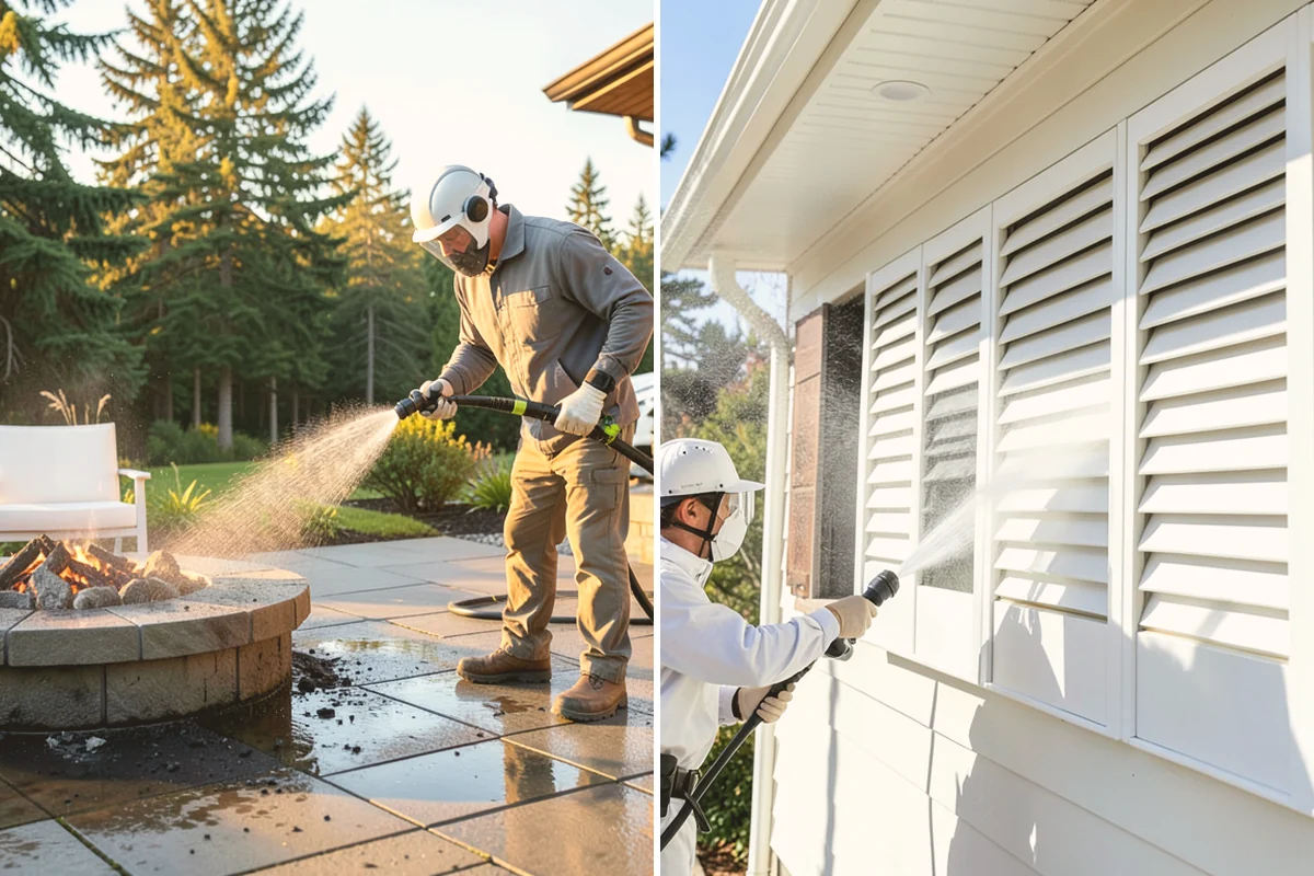 Exterior Wall Cleaning in Algona, King County, WA - Identify the wall material and its cleaning limits