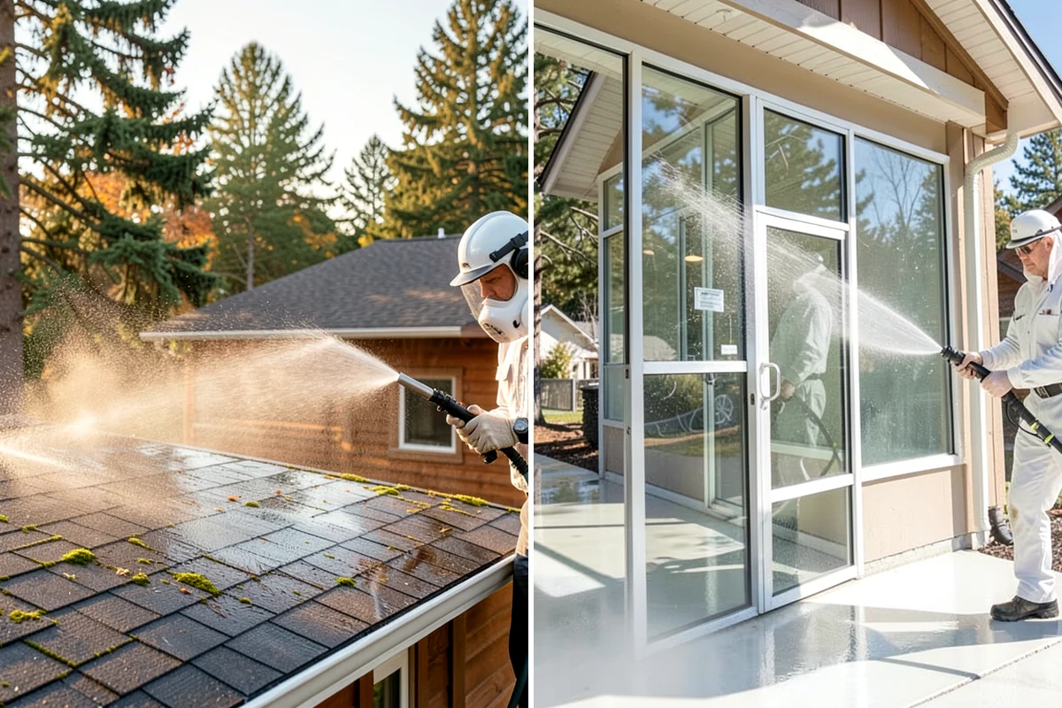 Exterior Wall Cleaning in Arlington, Snohomish County, WA - Identify the wall material and its cleaning limits