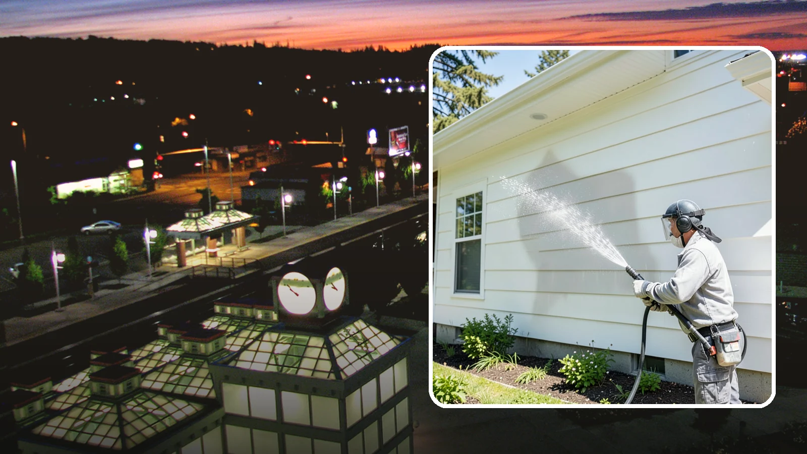 Exterior Wall Cleaning in Auburn, King County, WA - Exterior wall cleaning targets the flat wall surfaces where our region's rain leaves streaks, algae, and settled road film.