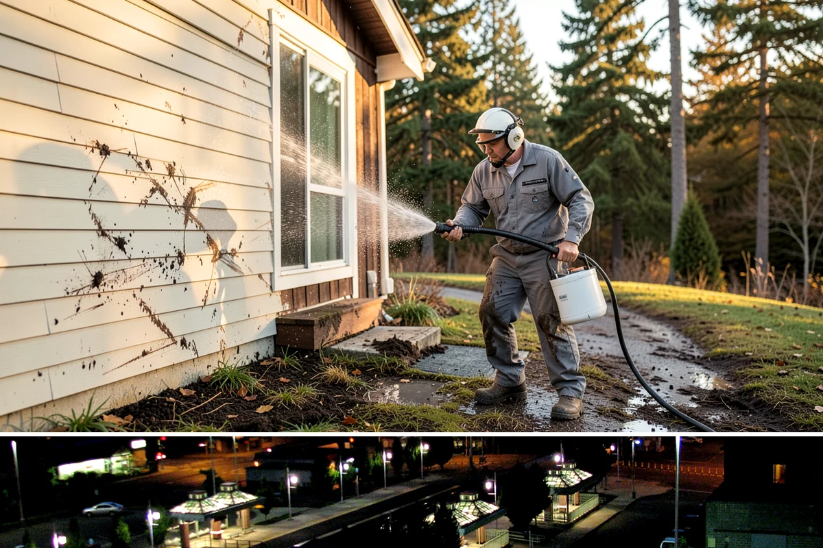 Exterior Wall Cleaning in Auburn, King County, WA - Clean in the warmer, drier months so the walls dry evenly and the results hold through the rainy season.