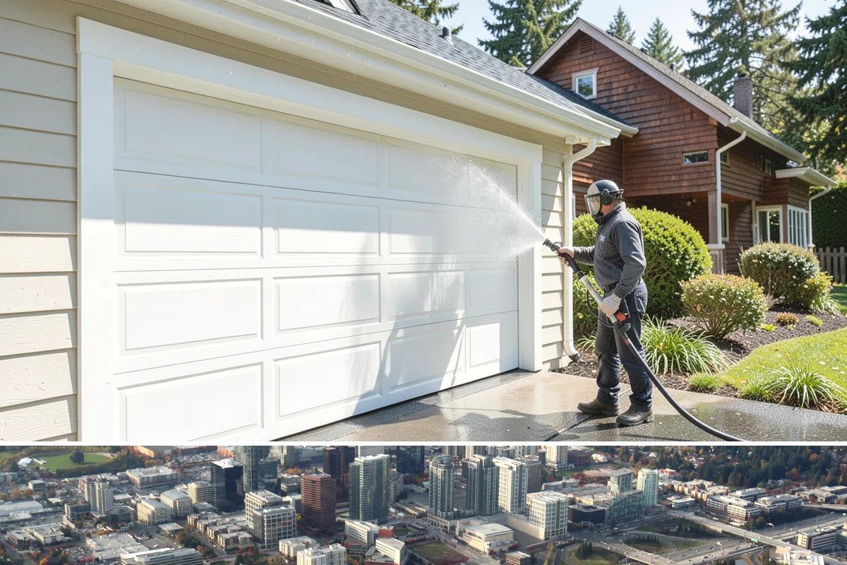 Exterior Wall Cleaning in Bellevue, King County, WA - Clean in the warmer, drier months so the walls dry evenly and the results hold through the rainy season.