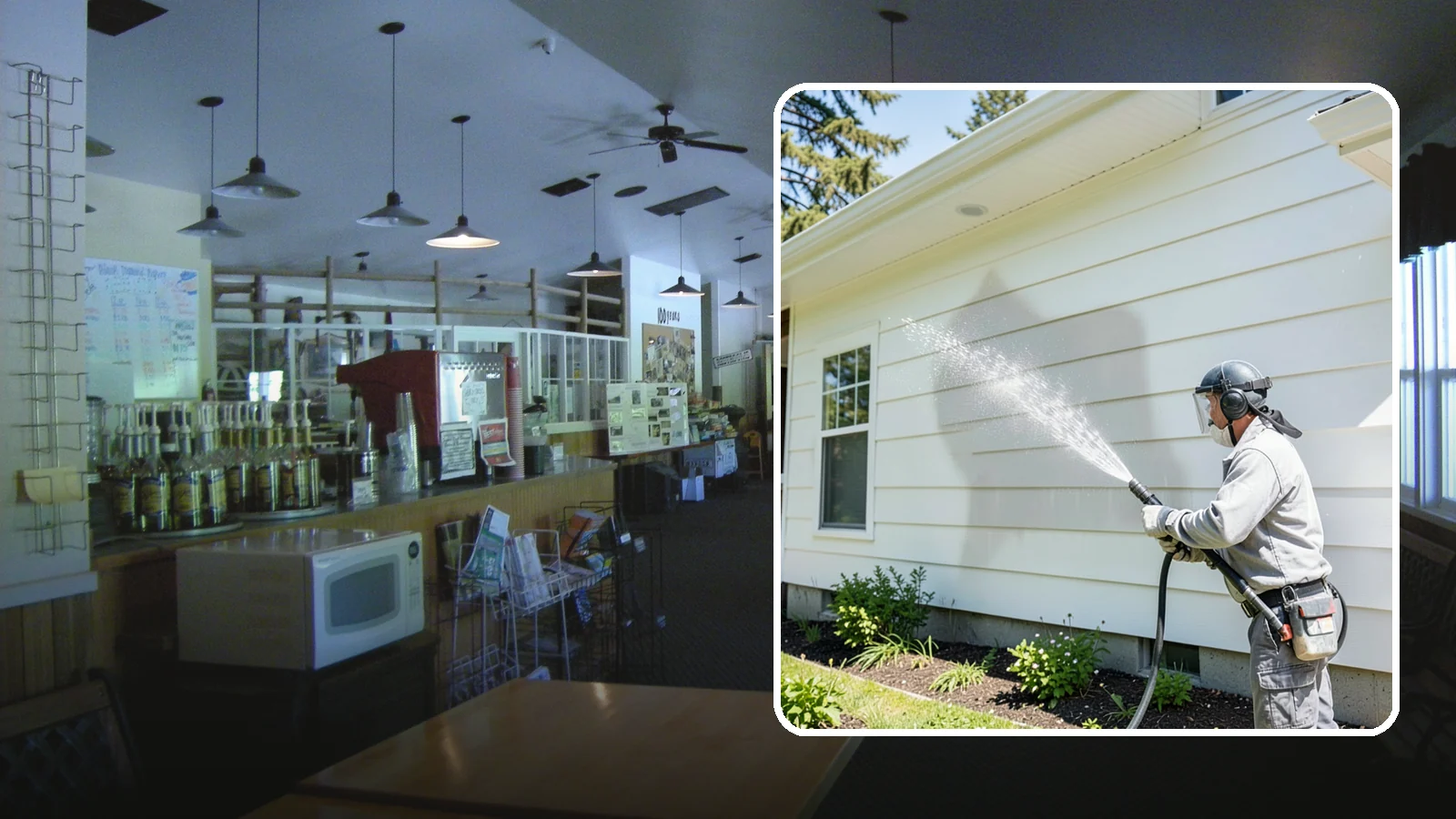 Exterior Wall Cleaning in Black Diamond, King County, WA - Exterior wall cleaning targets the flat wall surfaces where our region's rain leaves streaks, algae, and settled road film.