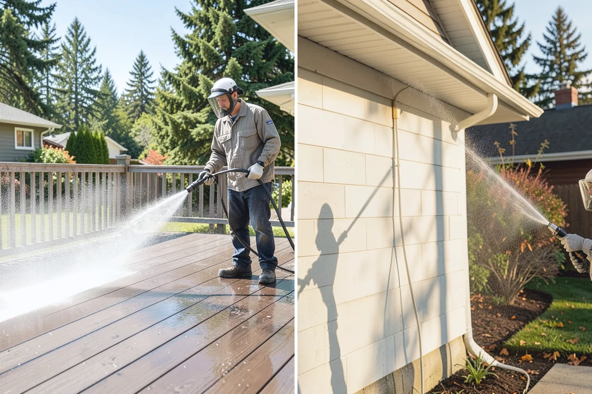 Exterior Wall Cleaning in Bonney Lake, Pierce County, WA - Identify the wall material and its cleaning limits