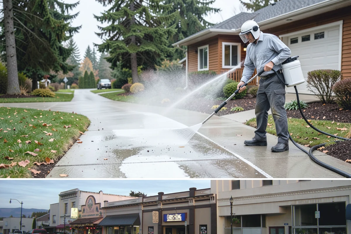Exterior Wall Cleaning in Burlington, Skagit County, WA - Clean in the warmer, drier months so the walls dry evenly and the results hold through the rainy season.