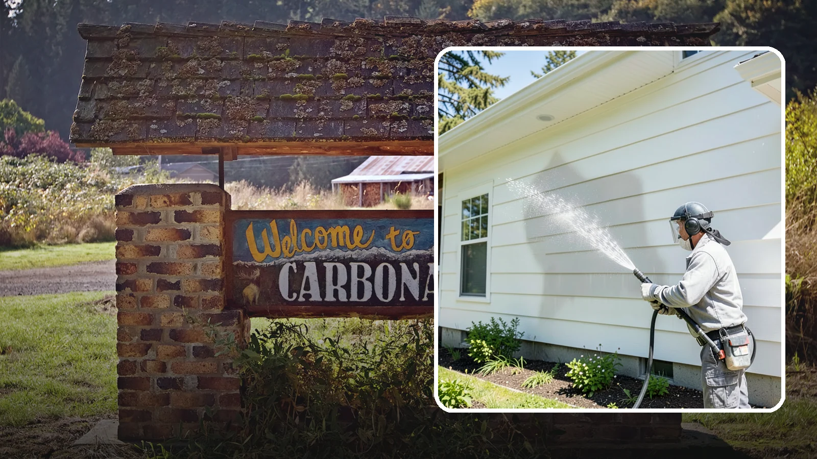 Exterior Wall Cleaning in Carbonado, Pierce County, WA - Exterior wall cleaning targets the flat wall surfaces where our region's rain leaves streaks, algae, and settled road film.