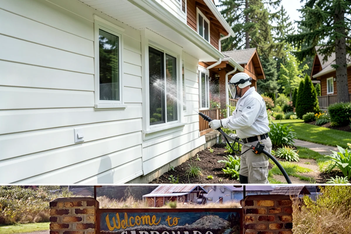 Exterior Wall Cleaning in Carbonado, Pierce County, WA - Clean in the warmer, drier months so the walls dry evenly and the results hold through the rainy season.