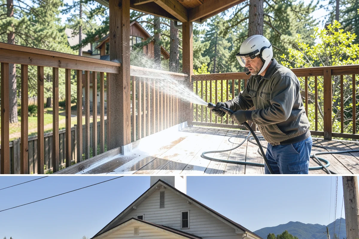 Exterior Wall Cleaning in Concrete, Skagit County, WA - Clean in the warmer, drier months so the walls dry evenly and the results hold through the rainy season.