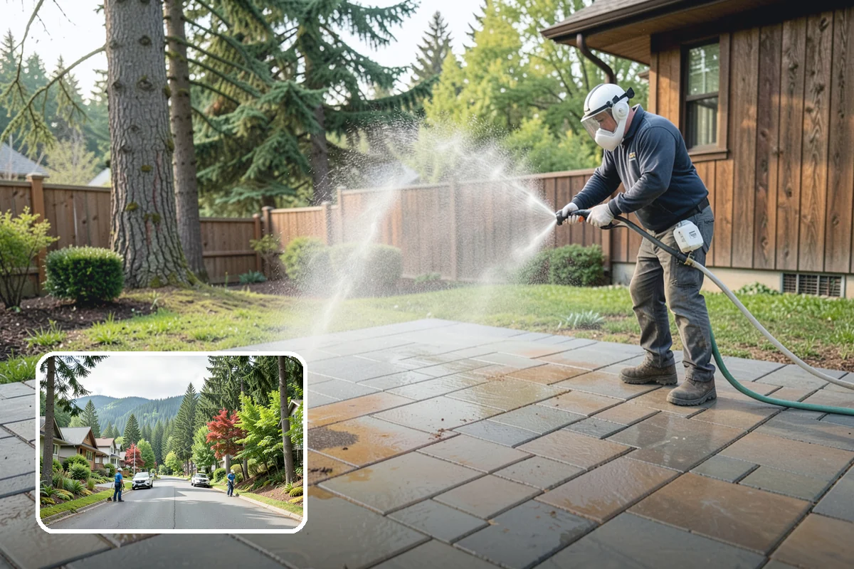 Exterior Wall Cleaning in Darrington, Snohomish County, WA - Removes vertical rain streaks and water tracks