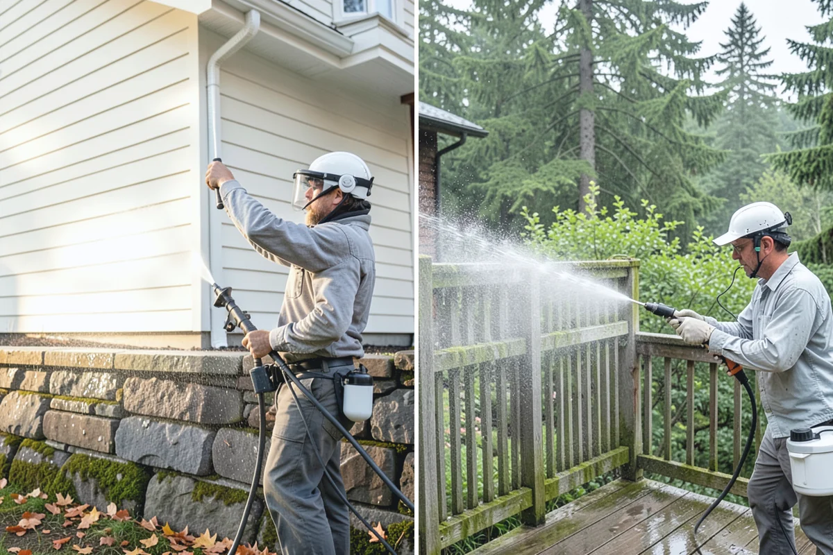 Exterior Wall Cleaning in Darrington, Snohomish County, WA - Identify the wall material and its cleaning limits