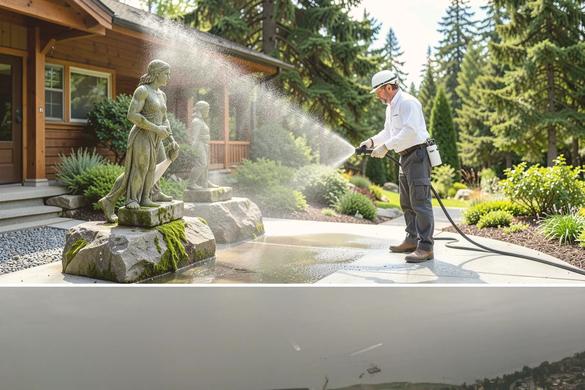 Exterior Wall Cleaning in Des Moines, King County, WA - Clean in the warmer, drier months so the walls dry evenly and the results hold through the rainy season.