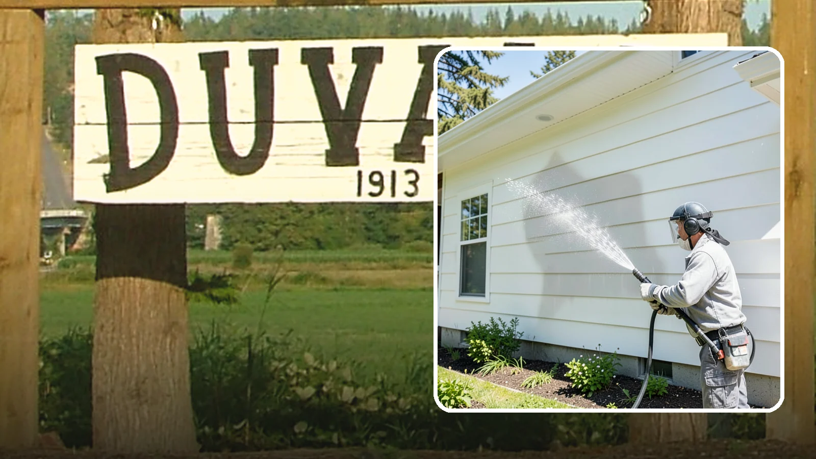 Exterior Wall Cleaning in Duvall, King County, WA - Exterior wall cleaning targets the flat wall surfaces where our region's rain leaves streaks, algae, and settled road film.