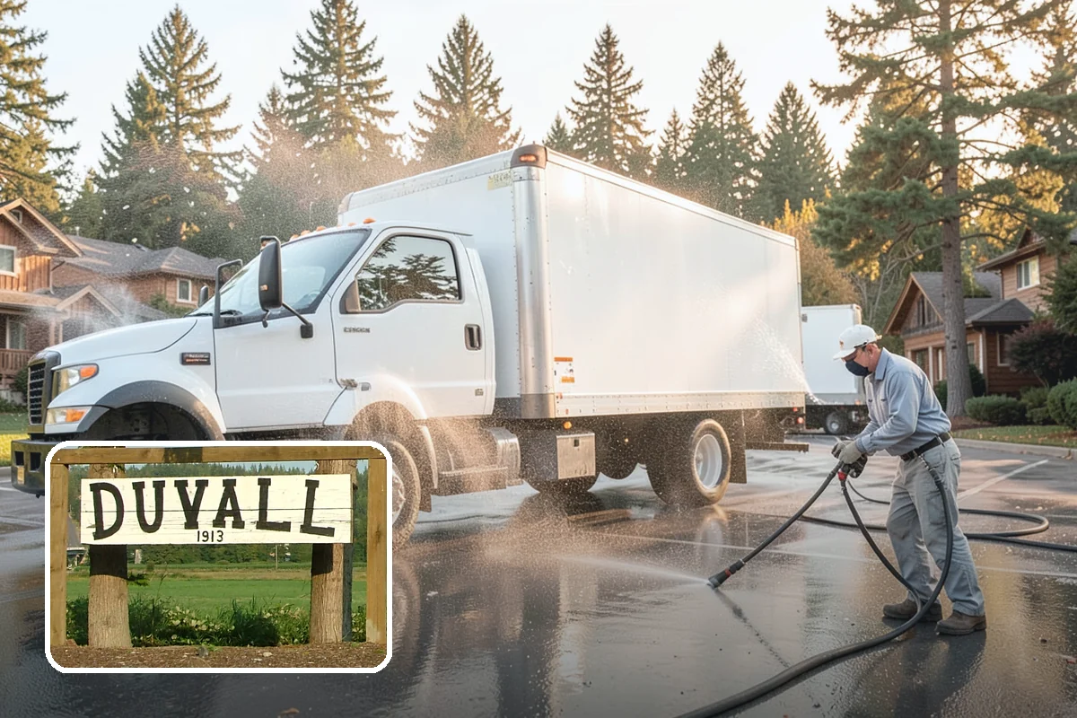 Exterior Wall Cleaning in Duvall, King County, WA - Removes vertical rain streaks and water tracks