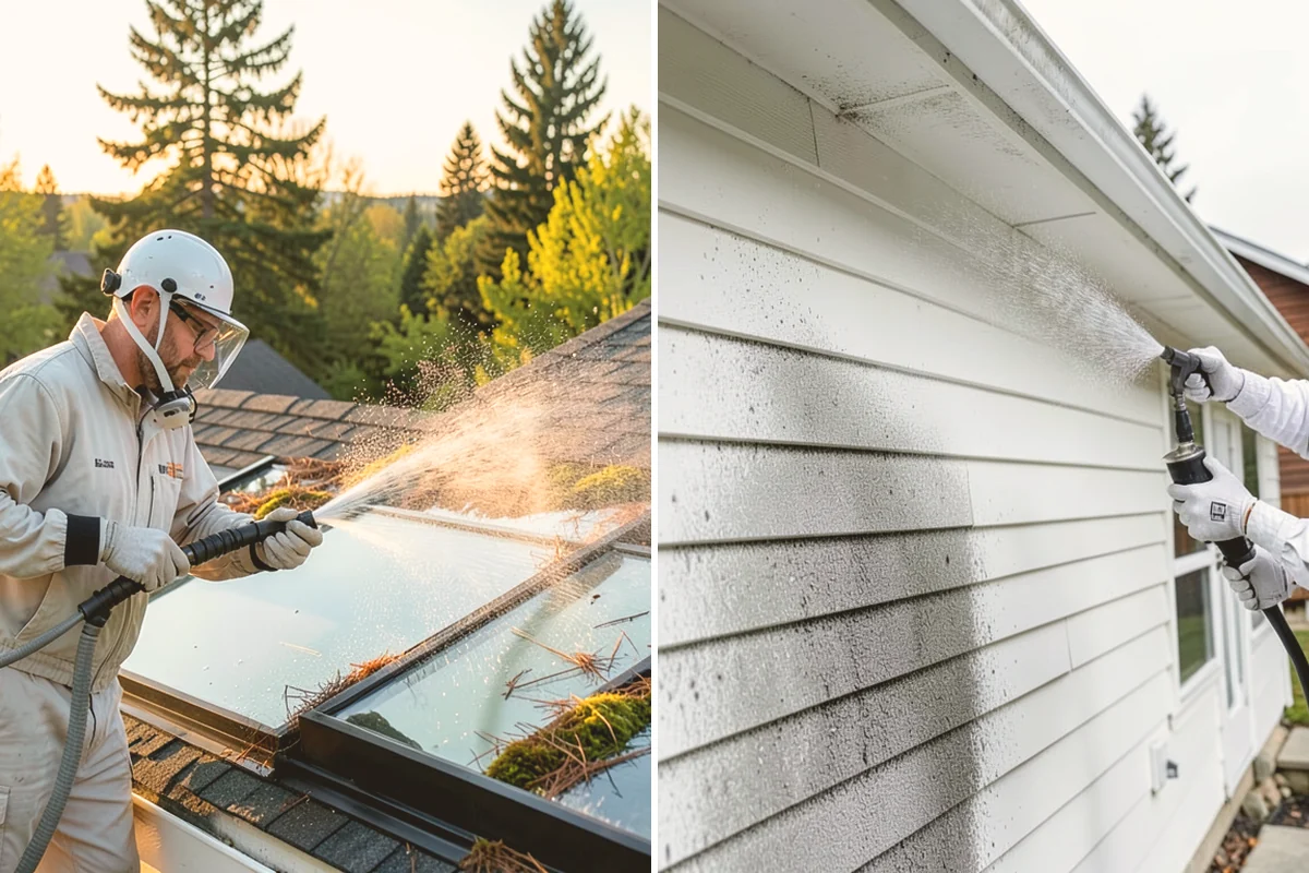 Exterior Wall Cleaning in Eatonville, Pierce County, WA - Identify the wall material and its cleaning limits