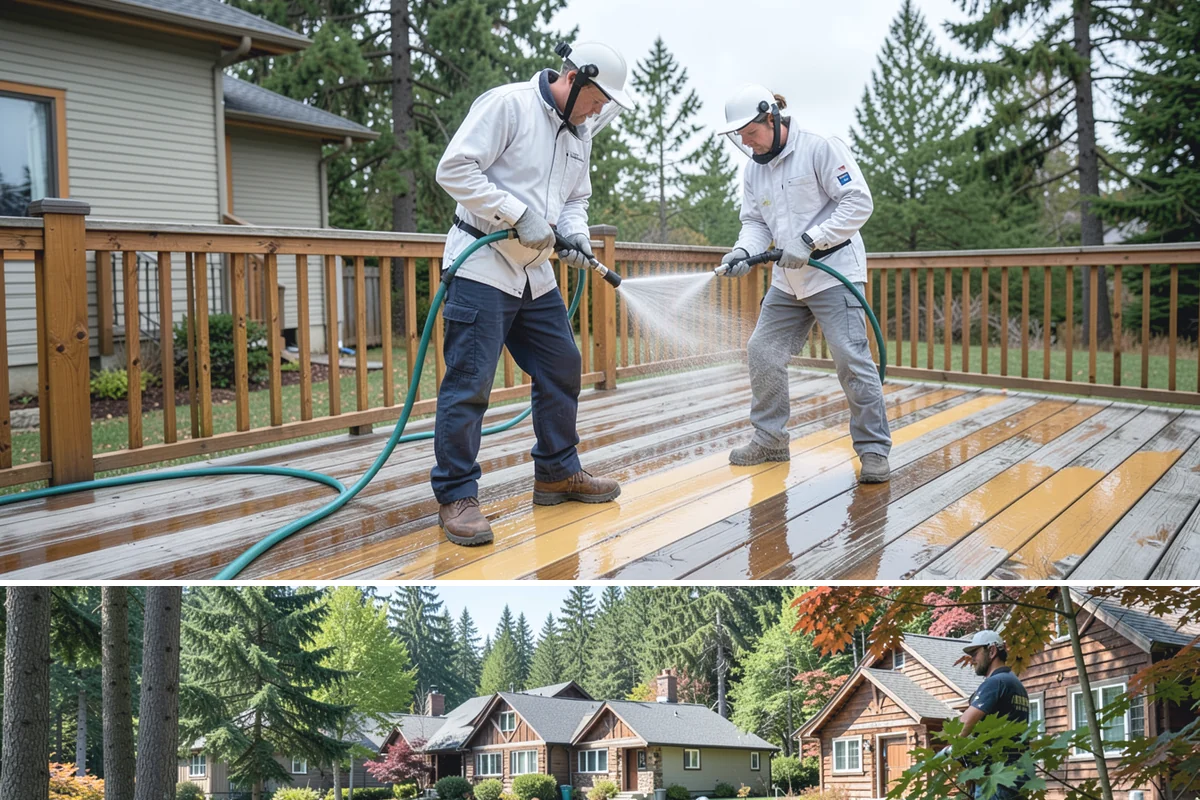 Exterior Wall Cleaning in Edgewood, Pierce County, WA - Clean in the warmer, drier months so the walls dry evenly and the results hold through the rainy season.