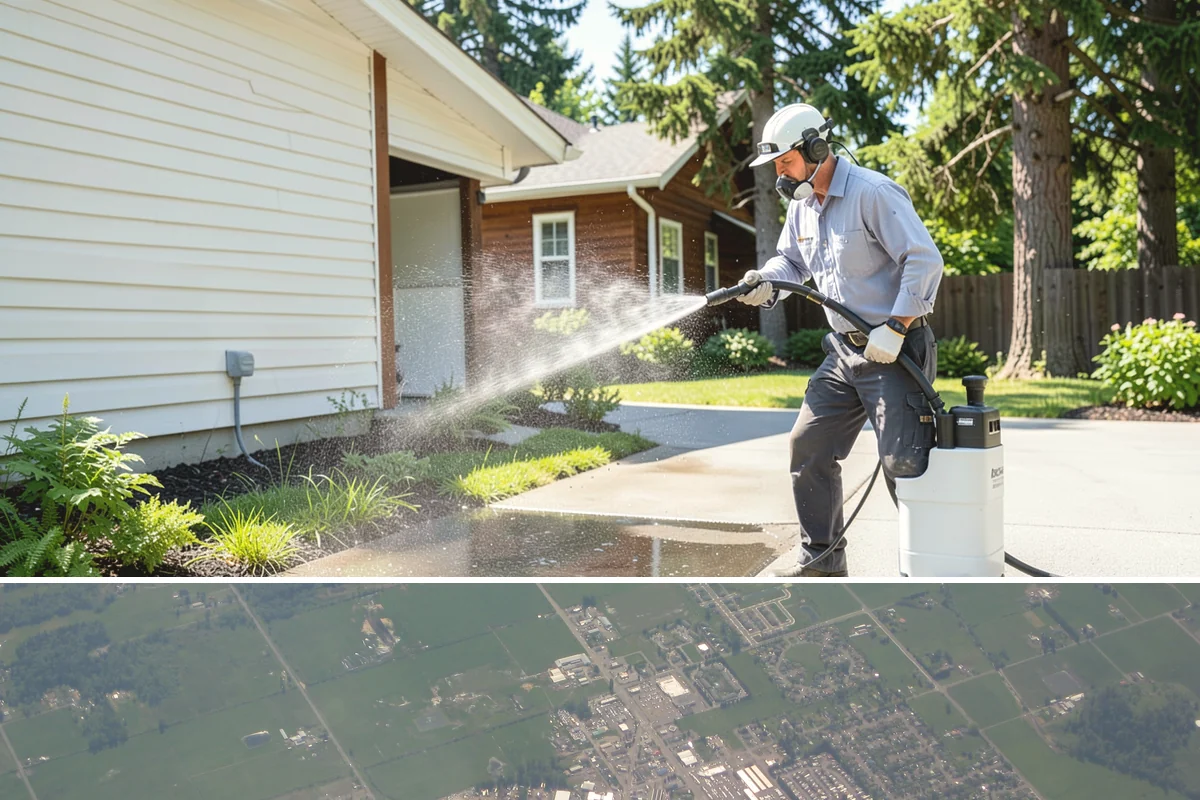 Exterior Wall Cleaning in Enumclaw, King County, WA - Clean in the warmer, drier months so the walls dry evenly and the results hold through the rainy season.