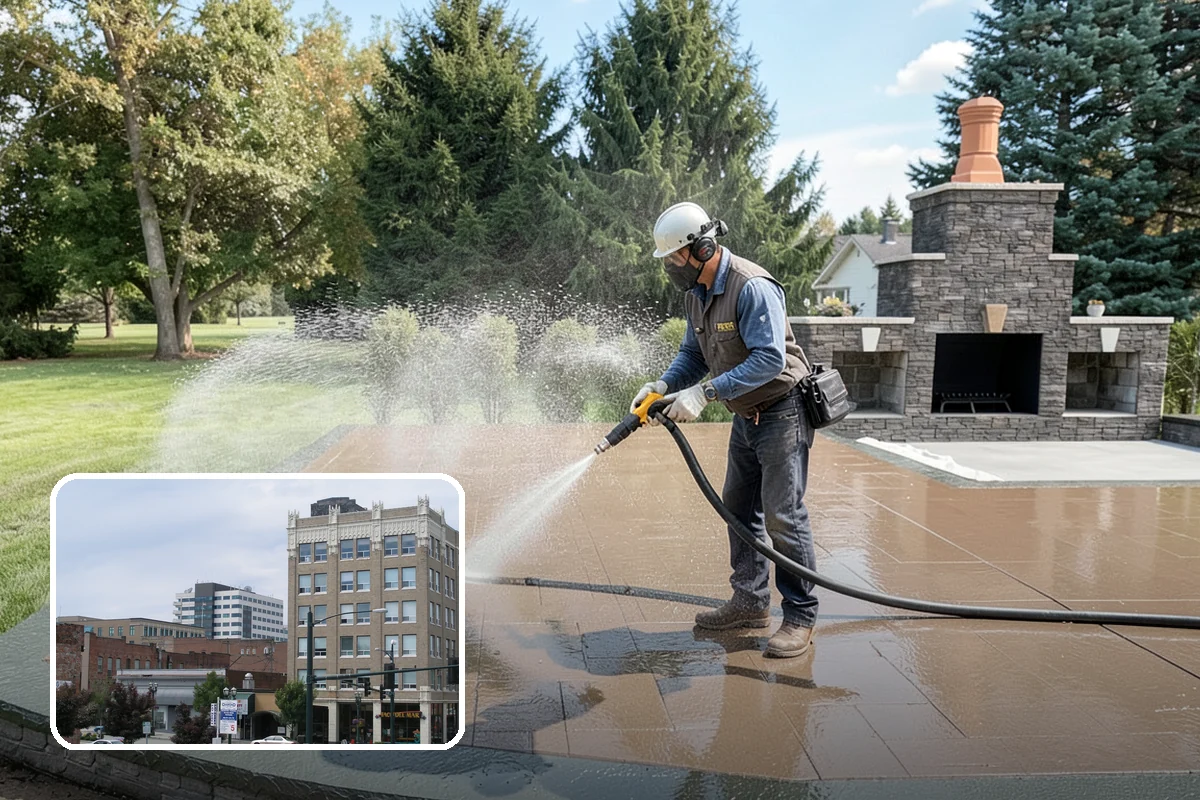 Exterior Wall Cleaning in Everett, Snohomish County, WA - Removes vertical rain streaks and water tracks