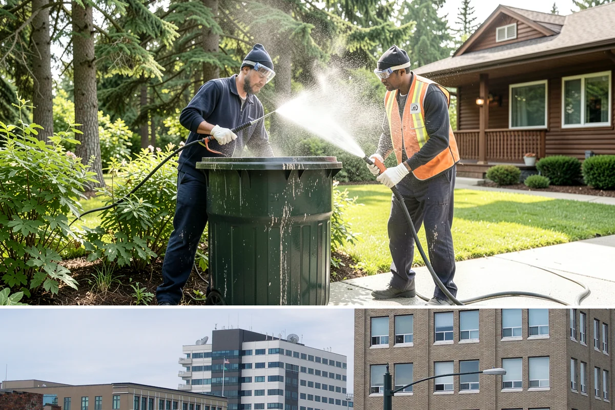 Exterior Wall Cleaning in Everett, Snohomish County, WA - Clean in the warmer, drier months so the walls dry evenly and the results hold through the rainy season.