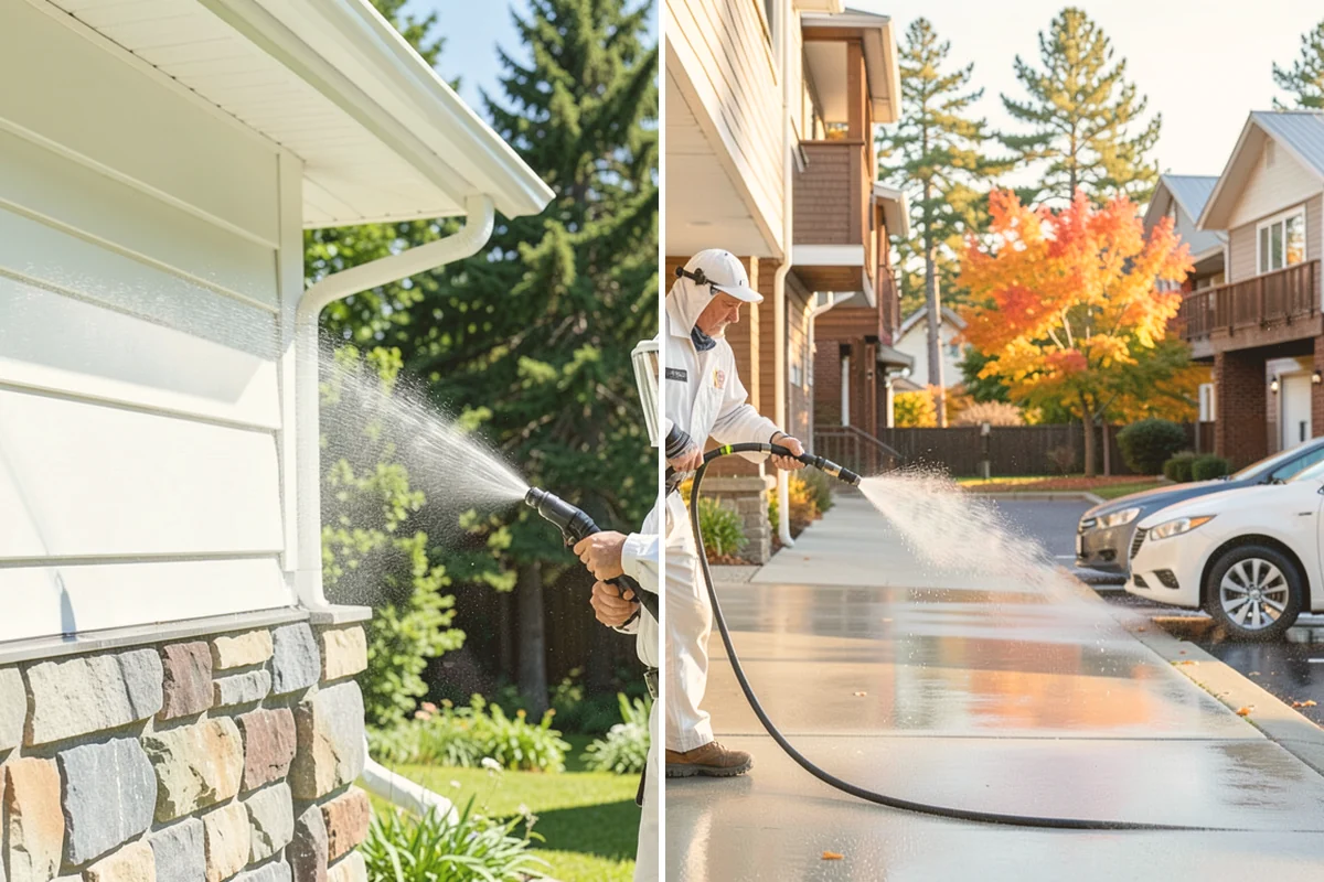 Exterior Wall Cleaning in Fife, Pierce County, WA - Identify the wall material and its cleaning limits