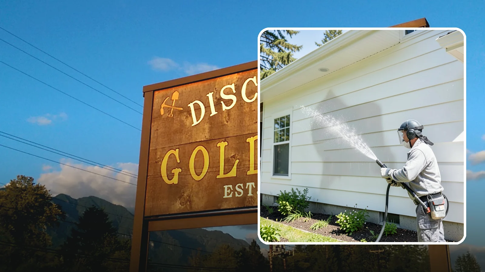 Exterior Wall Cleaning in Gold Bar, Snohomish County, WA - Exterior wall cleaning targets the flat wall surfaces where our region's rain leaves streaks, algae, and settled road film.