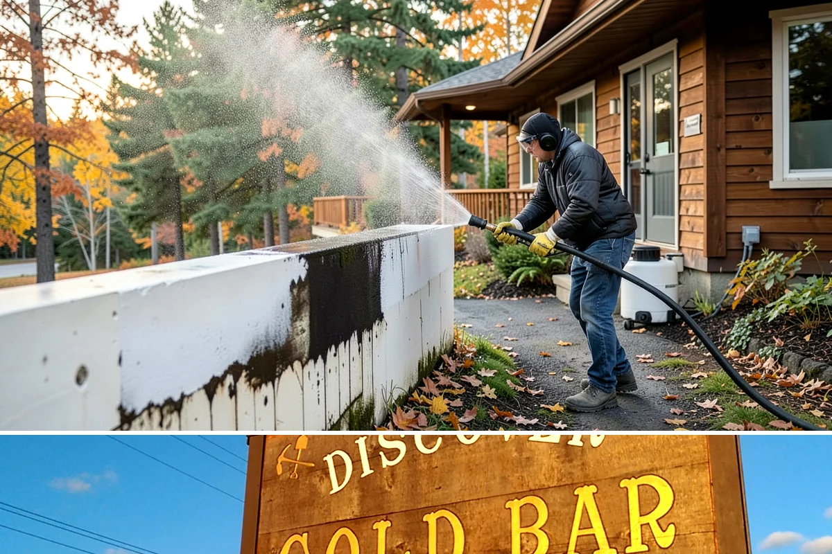 Exterior Wall Cleaning in Gold Bar, Snohomish County, WA - Clean in the warmer, drier months so the walls dry evenly and the results hold through the rainy season.