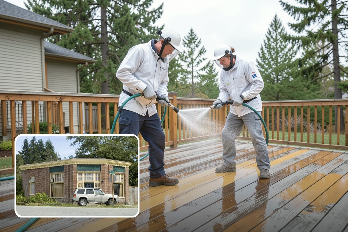 Exterior Wall Cleaning in Hamilton, Skagit County, WA - Removes vertical rain streaks and water tracks