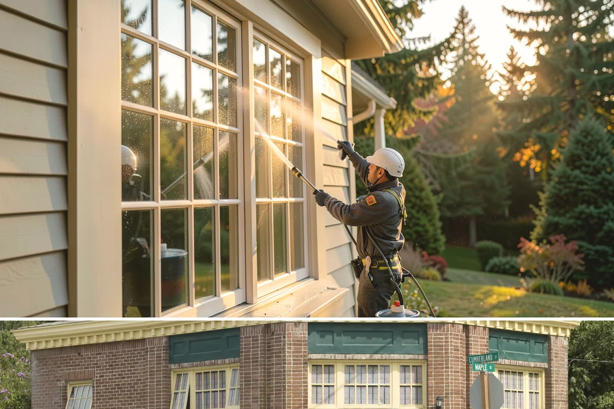 Exterior Wall Cleaning in Hamilton, Skagit County, WA - Clean in the warmer, drier months so the walls dry evenly and the results hold through the rainy season.
