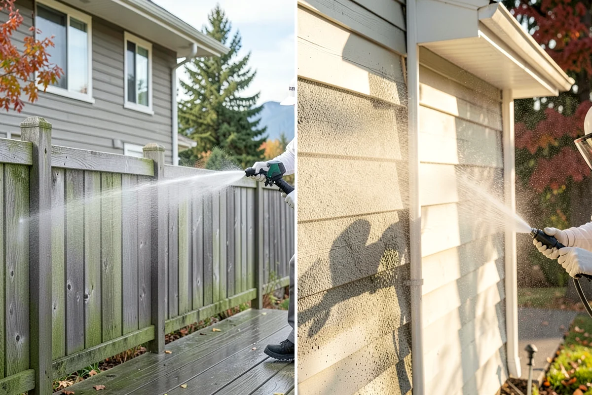 Exterior Wall Cleaning in Hunts Point, King County, WA - Identify the wall material and its cleaning limits