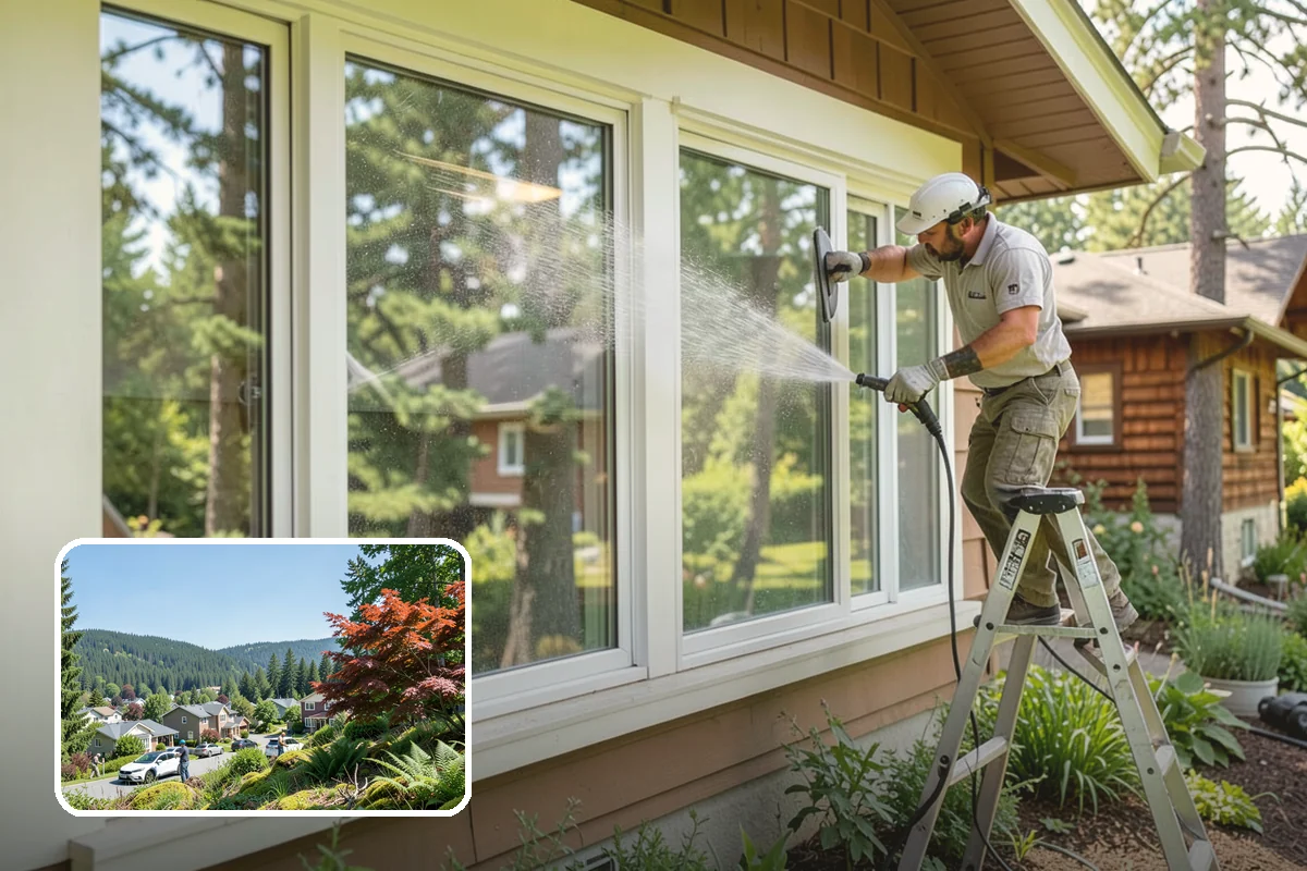 Exterior Wall Cleaning in Index, Snohomish County, WA - Removes vertical rain streaks and water tracks