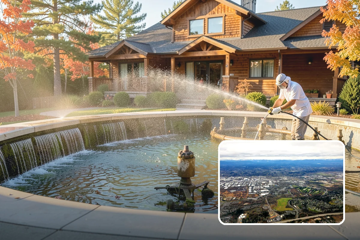 Exterior Wall Cleaning in Kent, King County, WA - Removes vertical rain streaks and water tracks