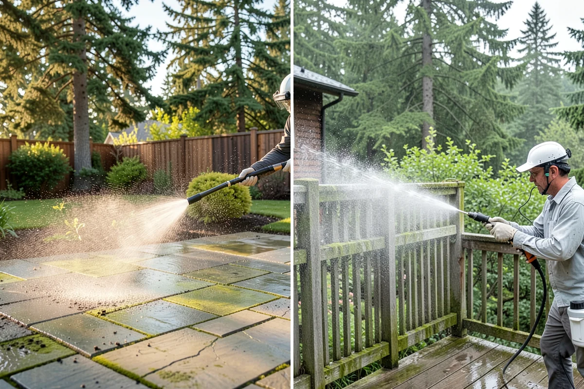 Exterior Wall Cleaning in Lake Forest Park, King County, WA - Identify the wall material and its cleaning limits