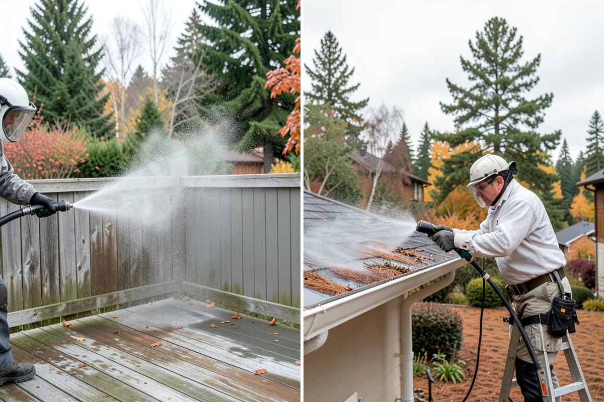 Exterior Wall Cleaning in Lakewood, Pierce County, WA - Identify the wall material and its cleaning limits