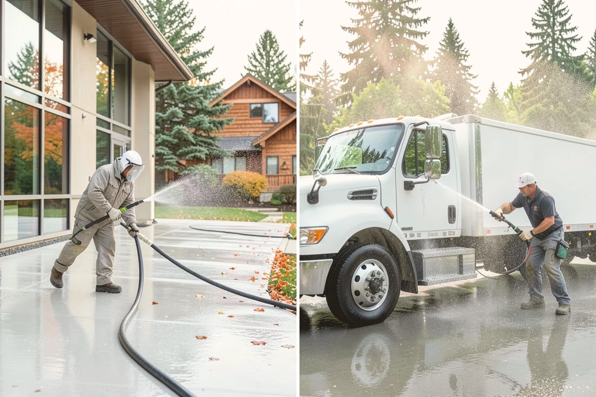 Exterior Wall Cleaning in Langley, Island County, WA - Identify the wall material and its cleaning limits