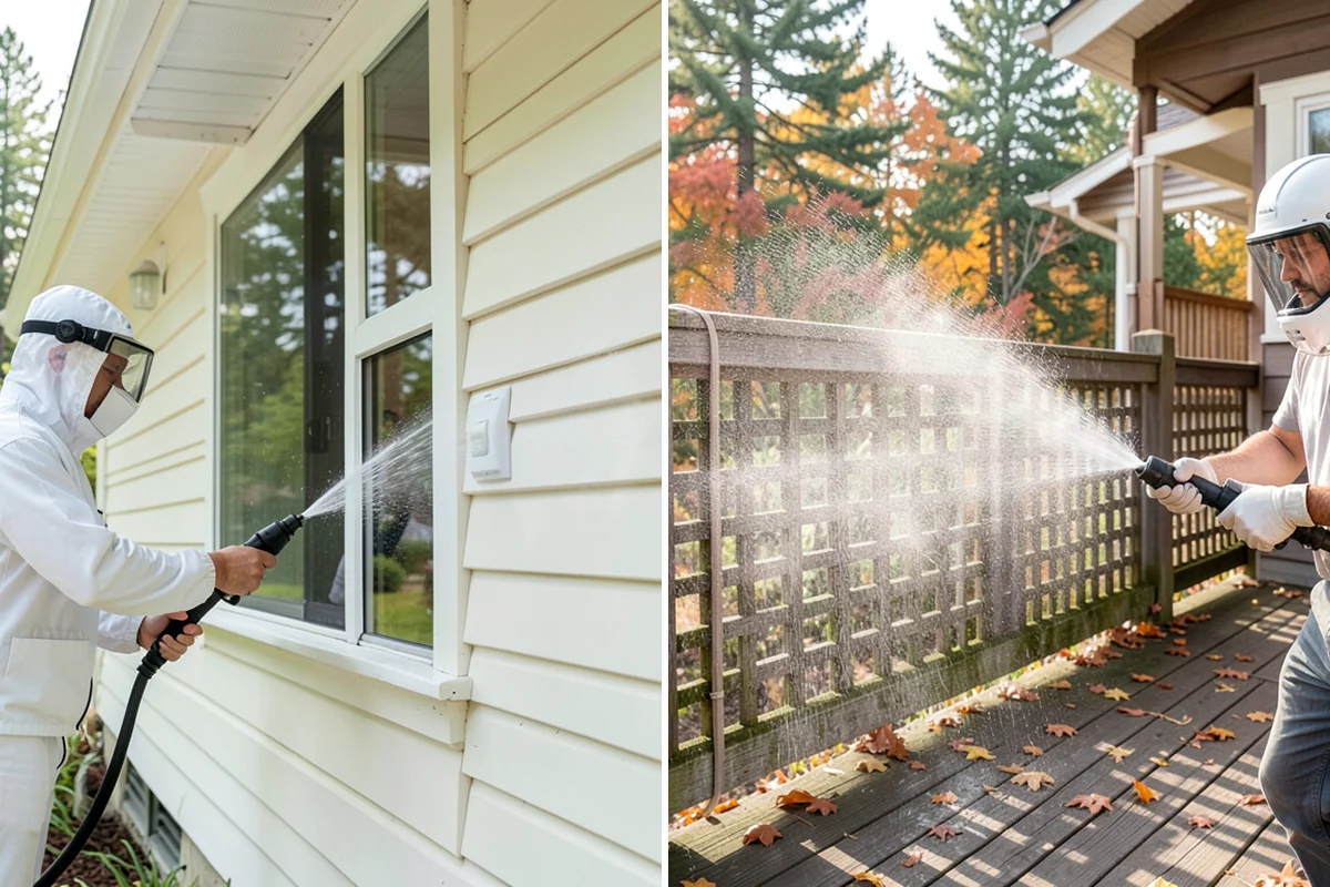 Exterior Wall Cleaning in Maple Valley, King County, WA - Identify the wall material and its cleaning limits