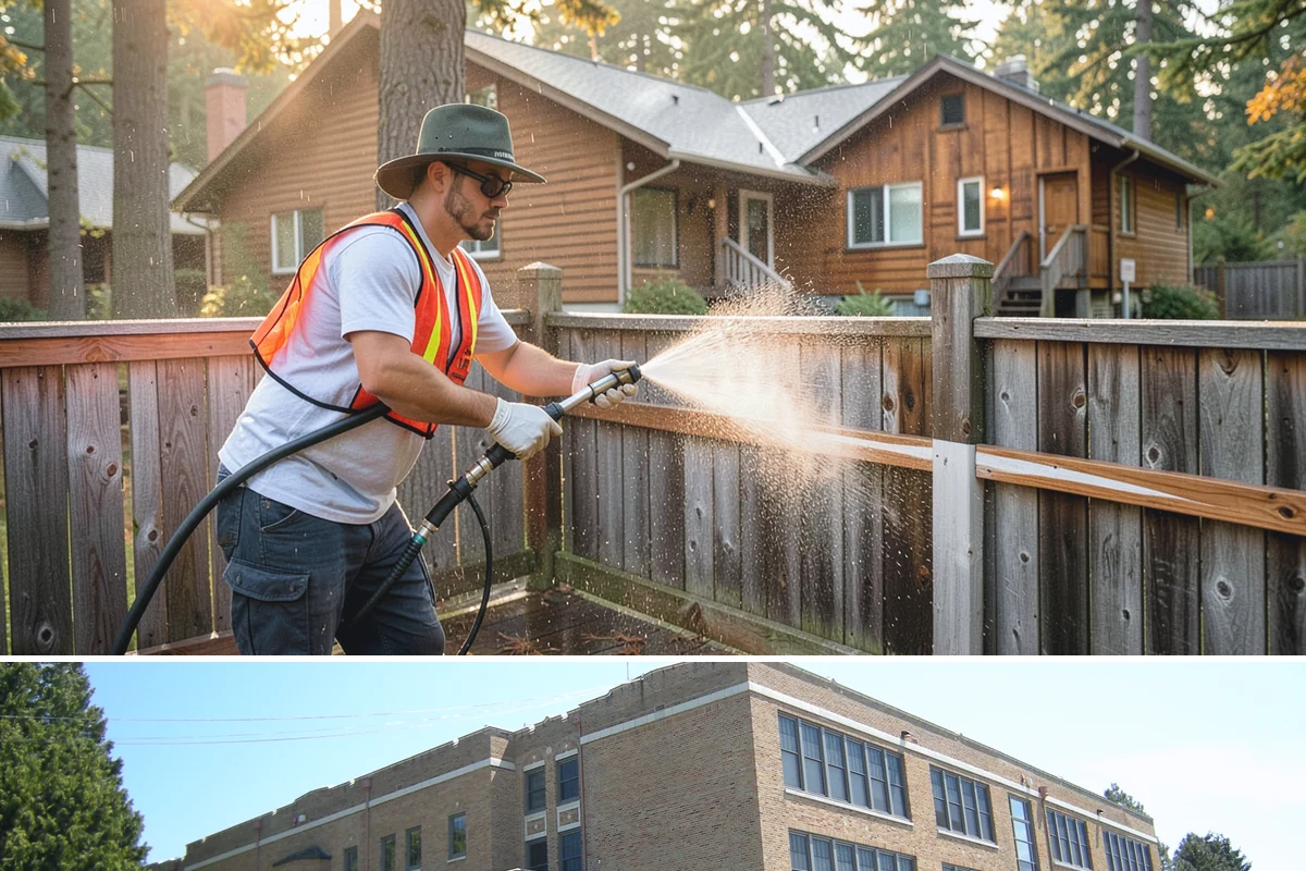 Exterior Wall Cleaning in Maple Valley, King County, WA - Clean in the warmer, drier months so the walls dry evenly and the results hold through the rainy season.