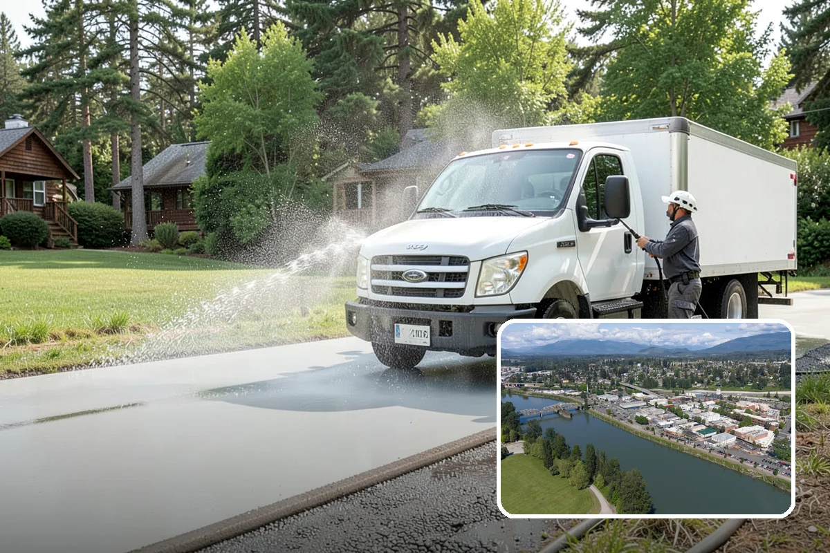 Exterior Wall Cleaning in Mount Vernon, Skagit County, WA - Removes vertical rain streaks and water tracks