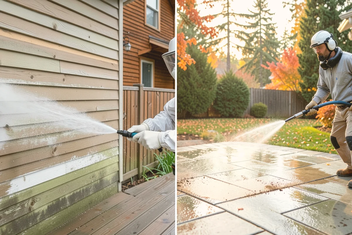 Exterior Wall Cleaning in Mount Vernon, Skagit County, WA - Identify the wall material and its cleaning limits