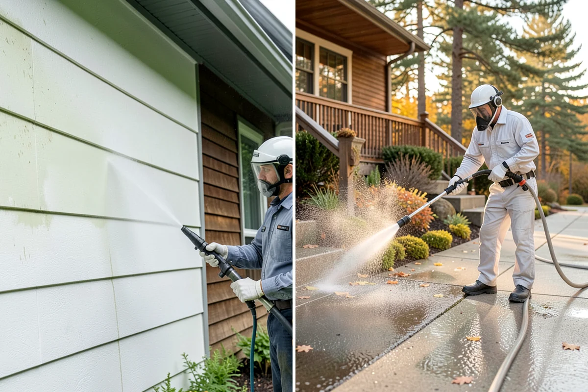 Exterior Wall Cleaning in Normandy Park, King County, WA - Identify the wall material and its cleaning limits