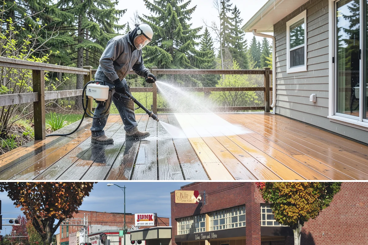 Exterior Wall Cleaning in Puyallup, Pierce County, WA - Clean in the warmer, drier months so the walls dry evenly and the results hold through the rainy season.