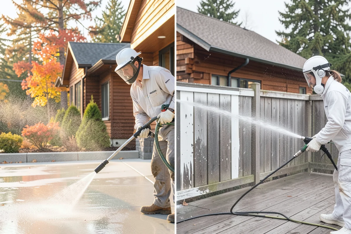 Exterior Wall Cleaning in Roy, Pierce County, WA - Identify the wall material and its cleaning limits