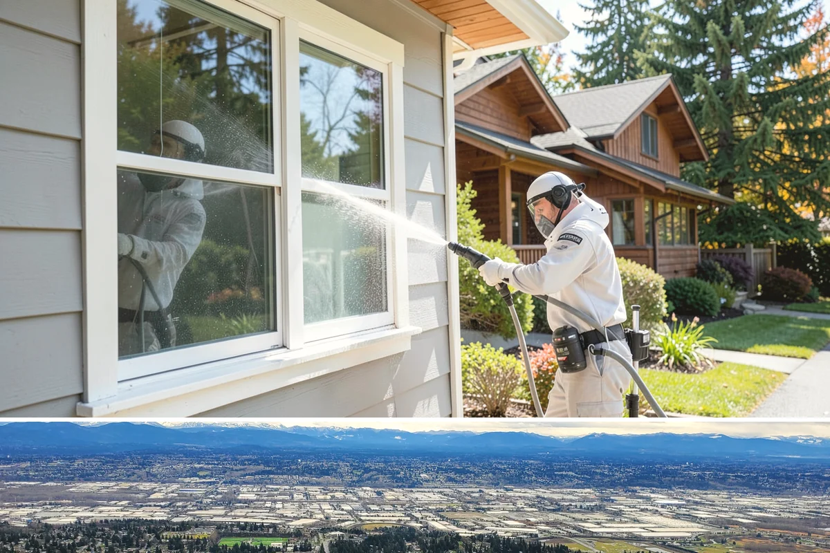 Exterior Wall Cleaning in SeaTac, King County, WA - Clean in the warmer, drier months so the walls dry evenly and the results hold through the rainy season.