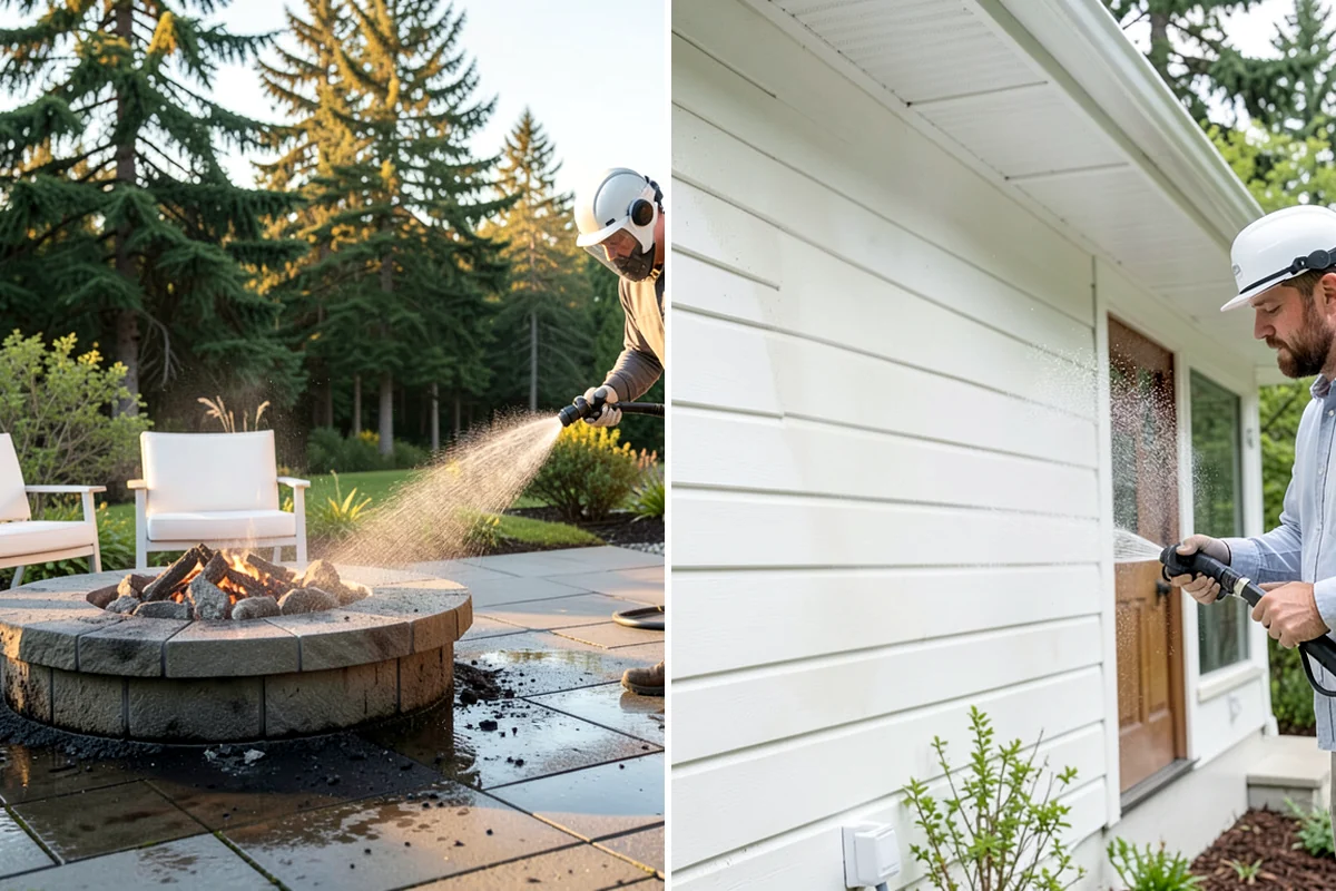 Exterior Wall Cleaning in Sedro-Woolley, Skagit County, WA - Identify the wall material and its cleaning limits
