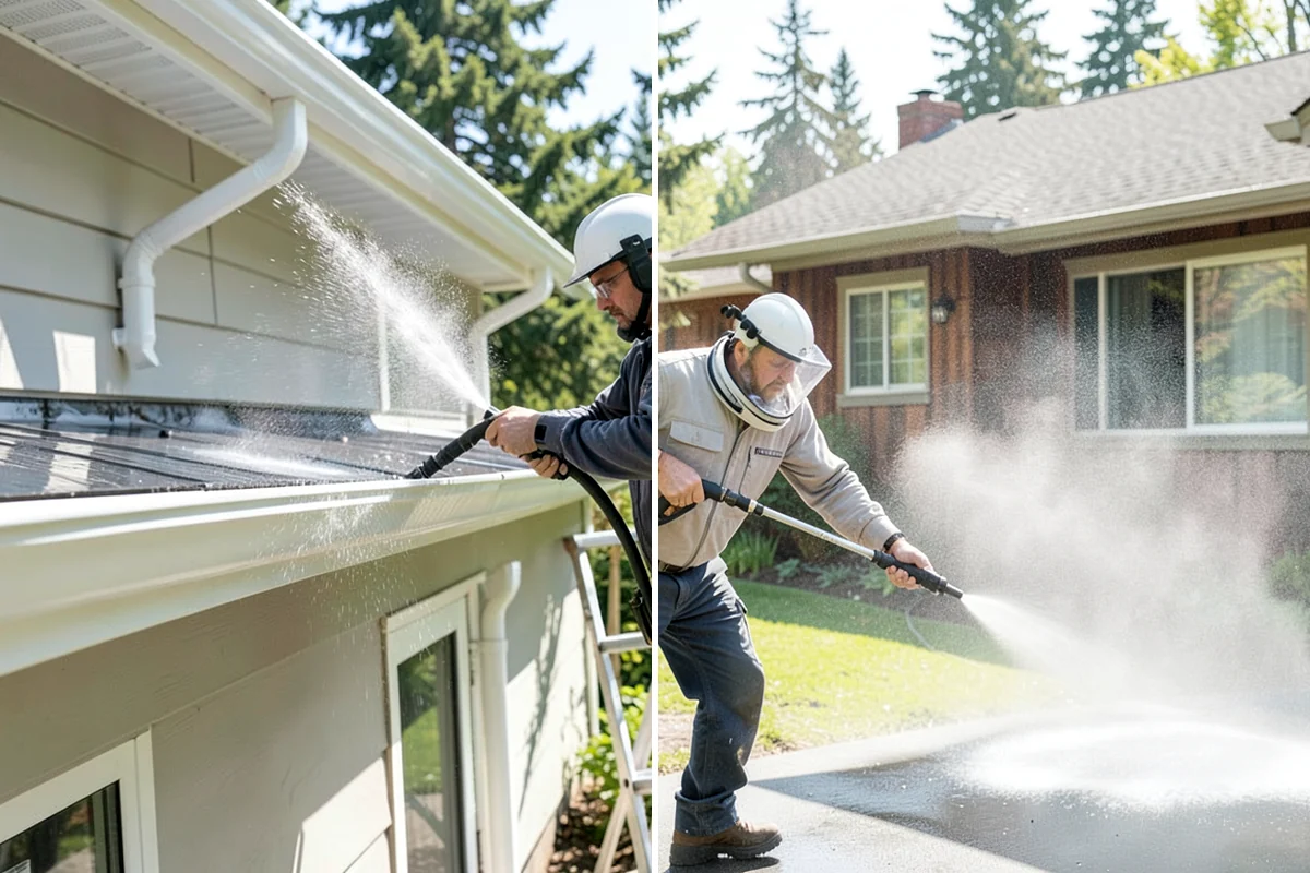 Exterior Wall Cleaning in Shoreline, King County, WA - Identify the wall material and its cleaning limits