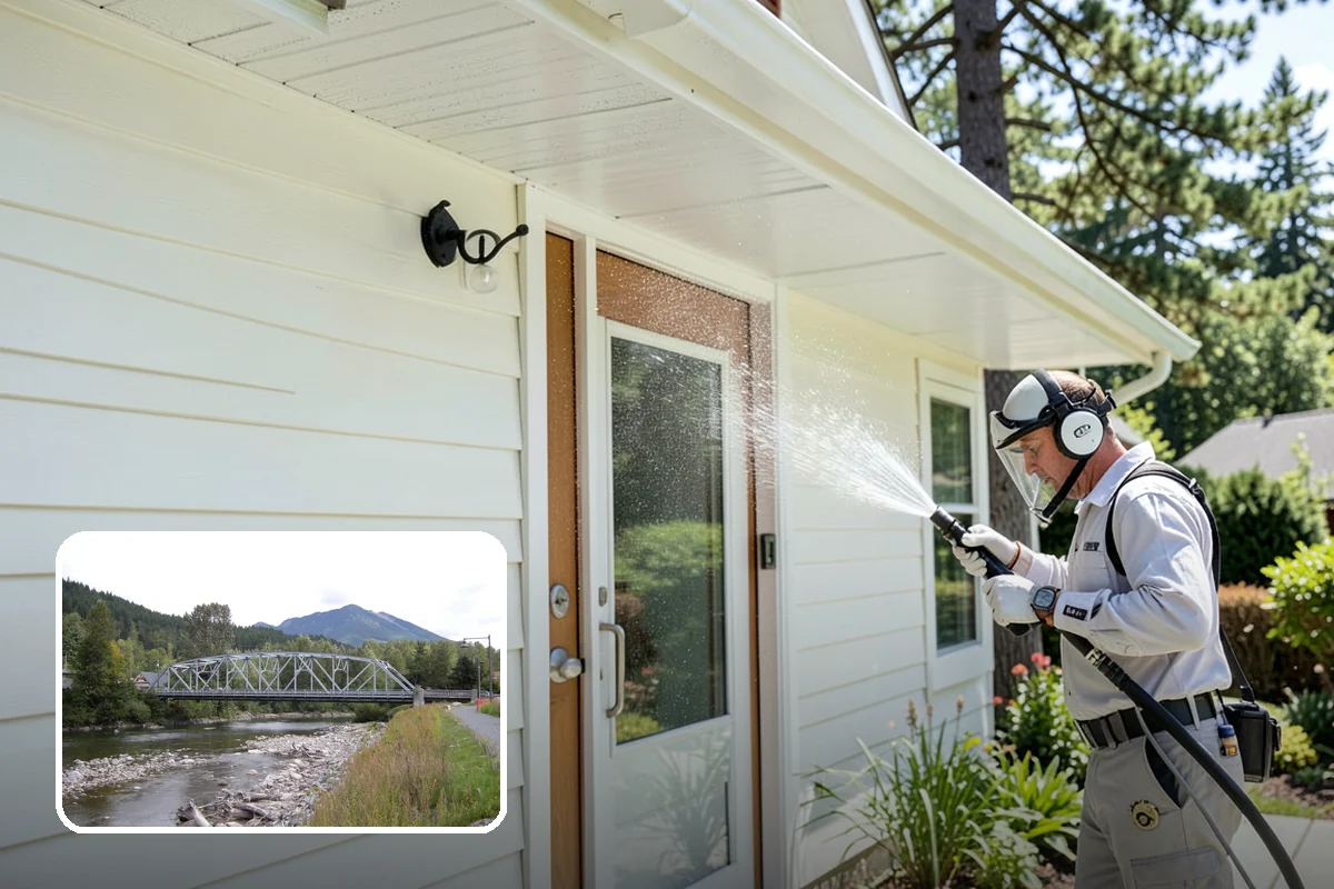 Exterior Wall Cleaning in Skykomish, King County, WA - Removes vertical rain streaks and water tracks