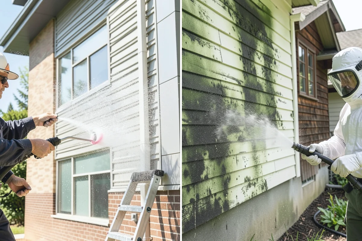 Exterior Wall Cleaning in Wilkeson, Pierce County, WA - Identify the wall material and its cleaning limits
